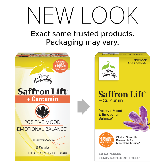 Saffron Lift + Curcumin Terry Naturally new look