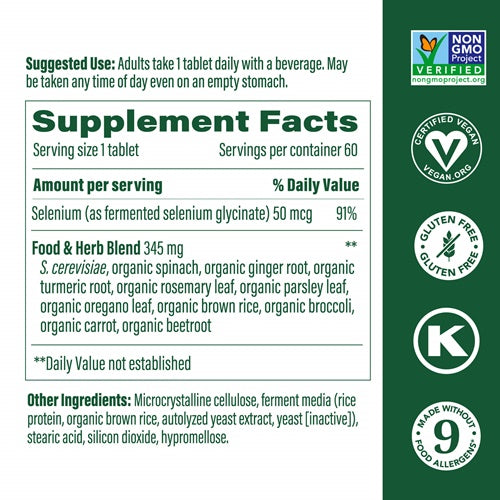 selenium megafood supplement facts