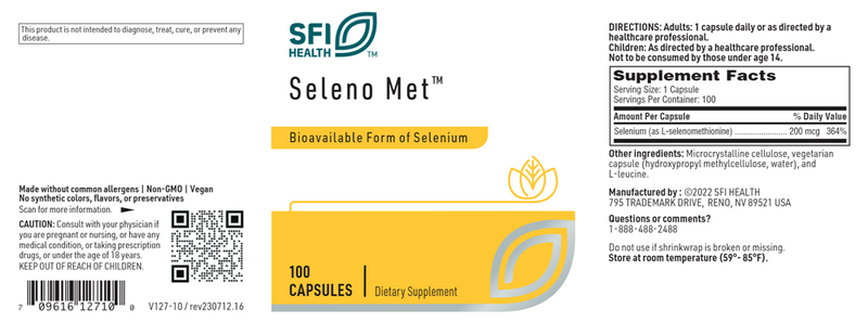 seleno met sfi health label