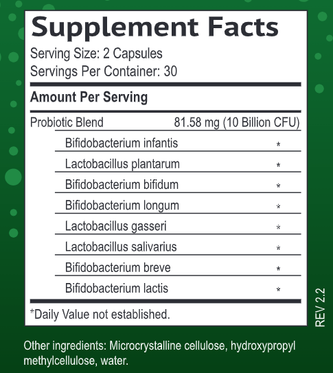 Sensitive Probiotic Smidge supplement facts