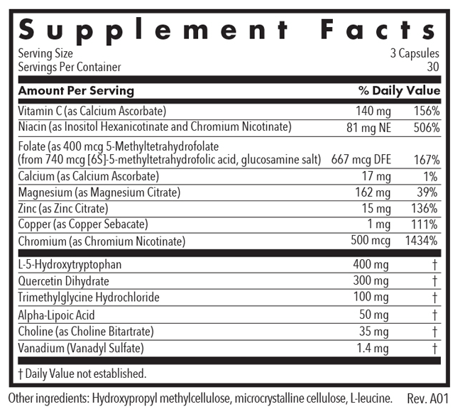 seratonin allergy research group supplement facts