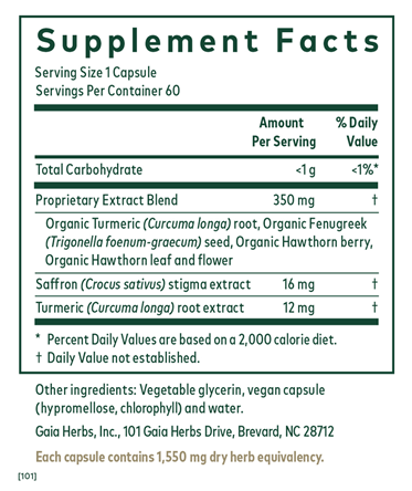 Serenocin Heart-Brain Axis (Gaia Herbs Professional Solutions) supplement facts