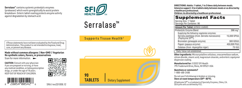 serralase sfi health label