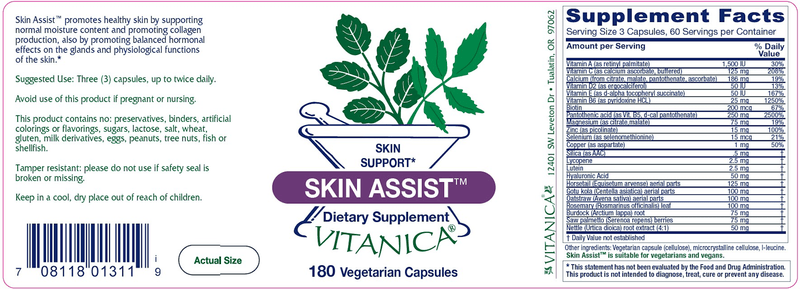 Skin Assist Vitanica products