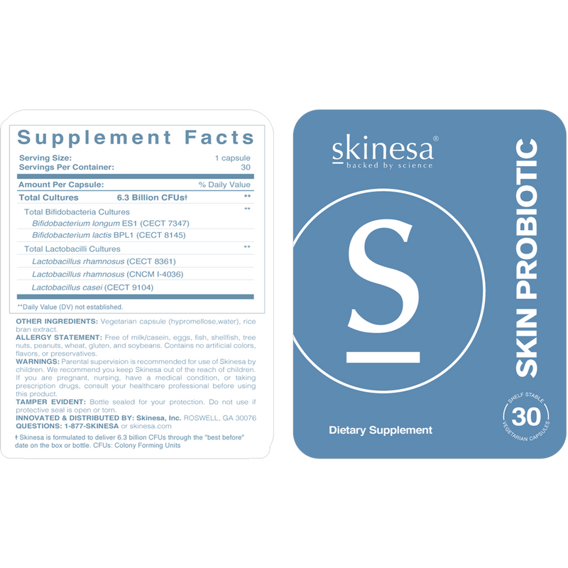 skin probiotic skinesa label