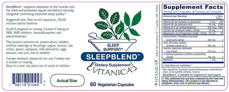 SleepBlend Vitanica products