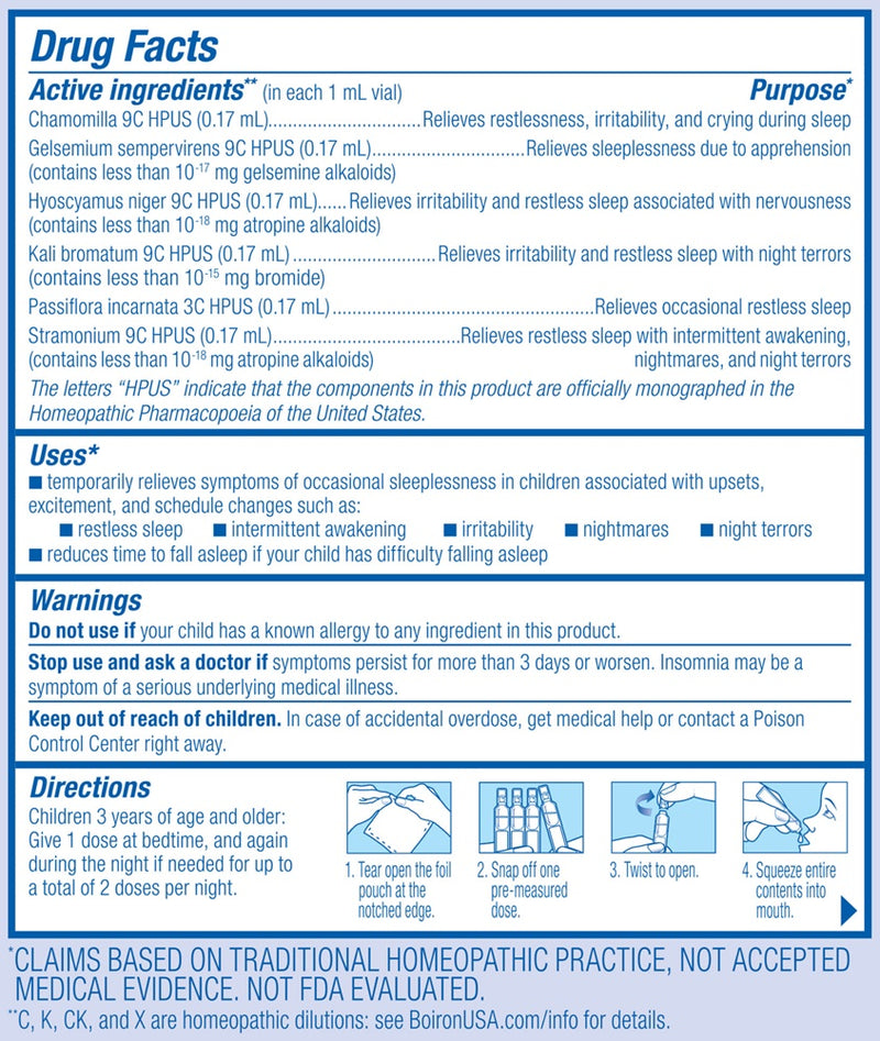 sleepcalm kids boiron drug facts