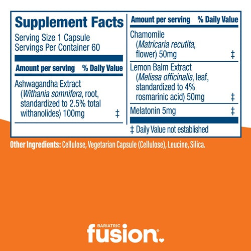 Sleep Support Bariatric Fusion supplement facts