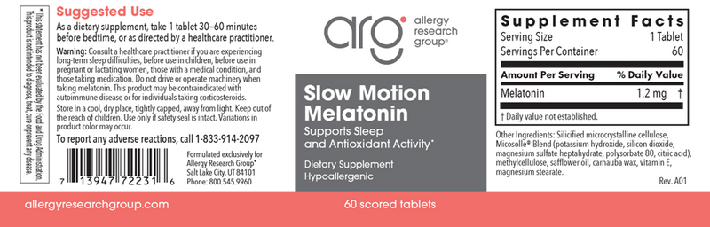 slow motion melatonin allergy research group label