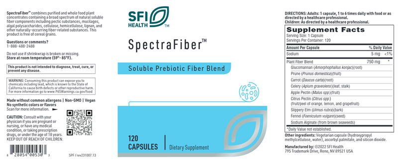 spectrafiber sfi health label