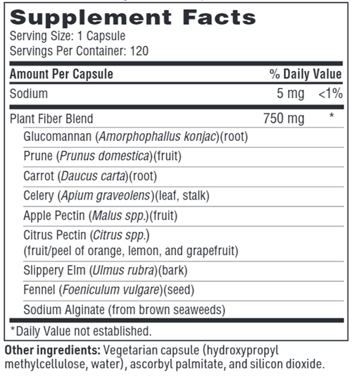 spectrafiber sfi health supplement facts