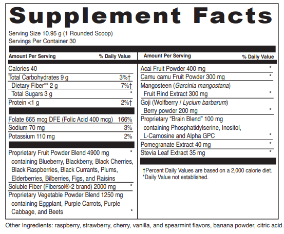 spectra purples davinci labs supplement facts