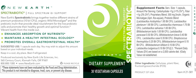 Spectrabiotic New Earth label