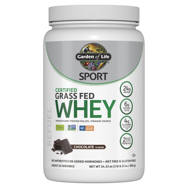 sport certified whey protein chocolate garden of life