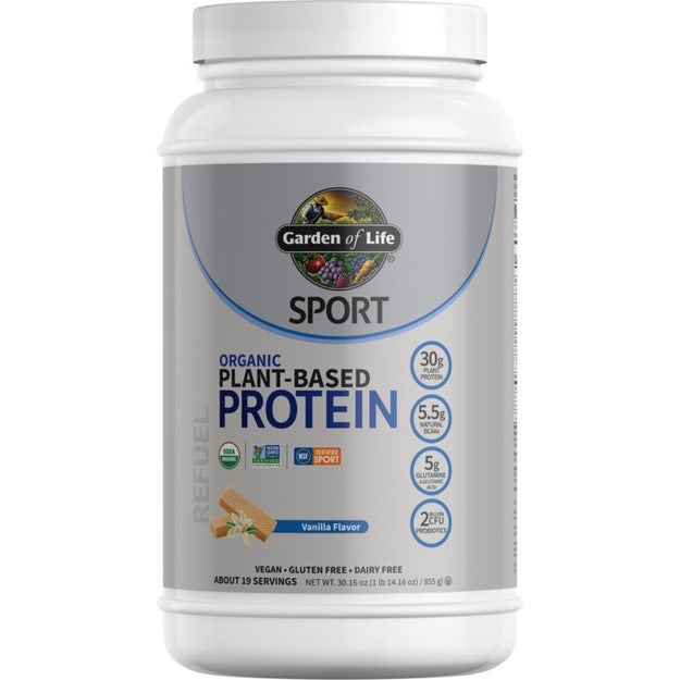 sport organic plant-based protein garden of life