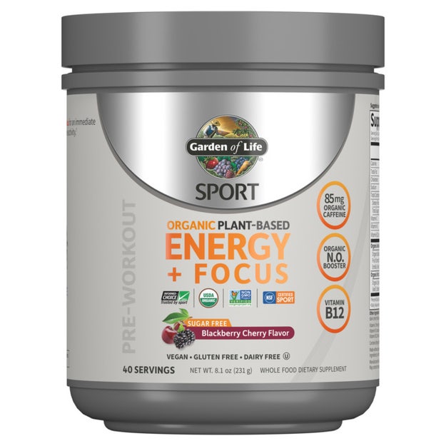 sport organic preworkout energy + focus garden of life