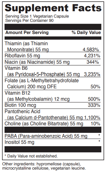 stress b capsules davinci labs supplement facts