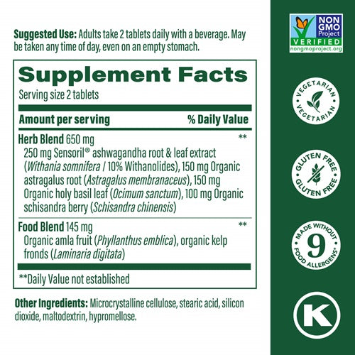 stress protect megafood supplement facts