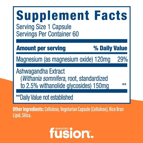 Stress Support Bariatric Fusion supplement facts