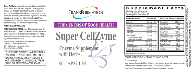 Super CellZyme (Transformation Enzyme) Label