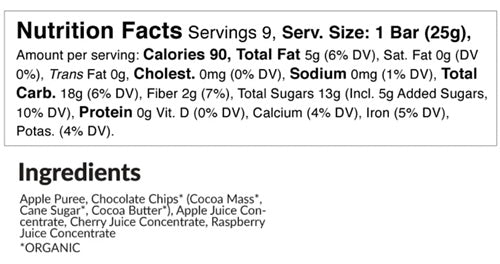 Superfood Chocolate Bars (EquiLife) nutrition facts