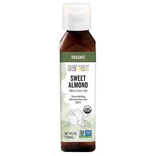 sweet almond organic skin care oil aura cacia