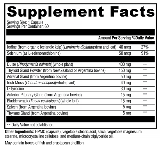 T-150 (Xymogen) Supplement Facts