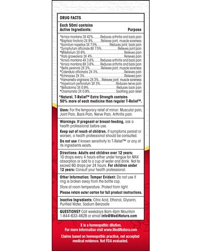 arnica +12 extra strength medinatura professional drug facts