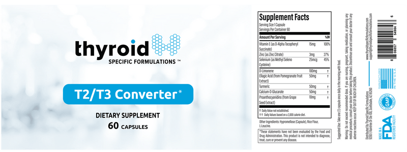 T2/T3 Converter (Thyroid Specific Formulations) label