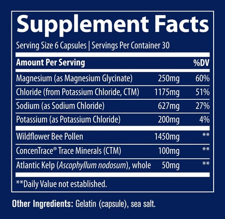 tmancestral wholefood minerals (trace minerals research) supplement facts