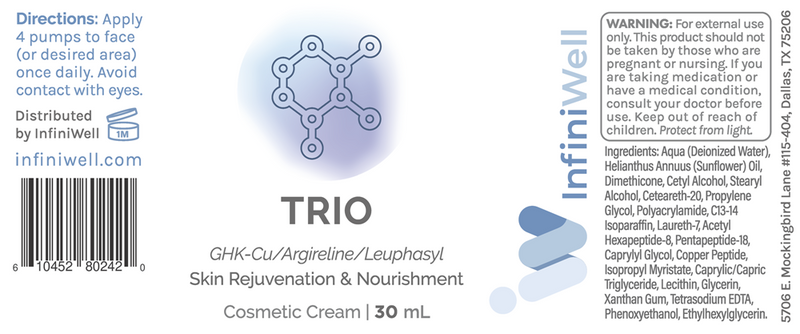 TRIO Skin Radiance & Wrinkle Reduction InfiniWell Label