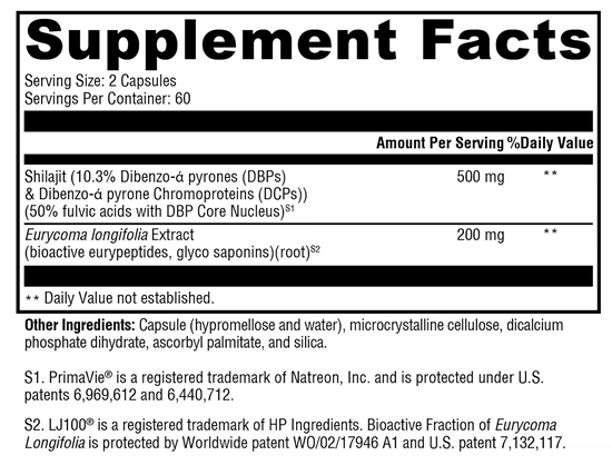 TestoPlex Plus (Xymogen) Supplement Facts