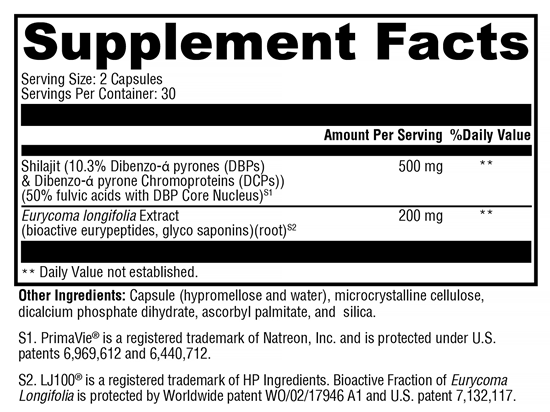 TestoPlex Plus (Xymogen) Supplement Facts