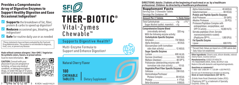 Ther-Biotic Vital-Zymes Chewable