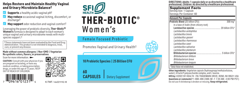 Ther-Biotic Women's Formula Probiotic