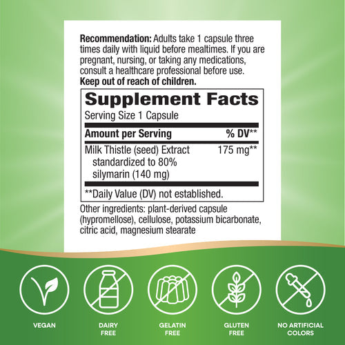 thisilyn standardized milk thistle extract nature's way supplement facts