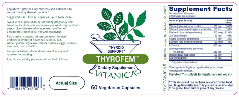 ThyroFem Vitanica products