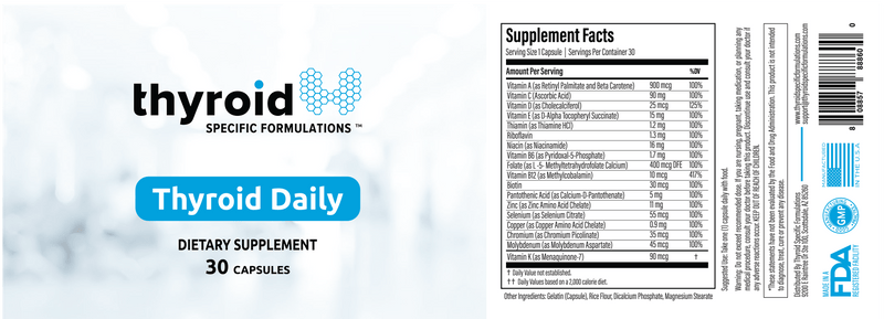 Thyroid Daily (Thyroid Specific Formulations) label