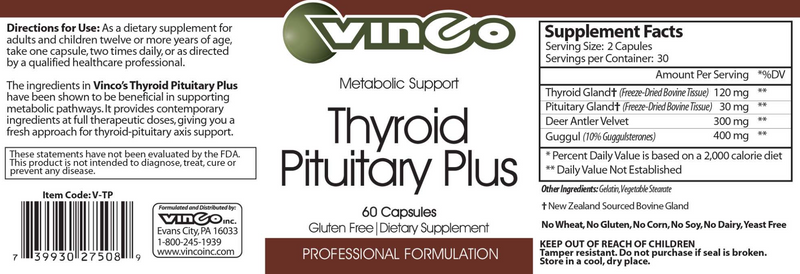 Thyroid Pituitary Plus Vinco products