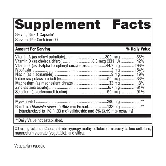 Thyrosol (Metagenics) Supplement Facts