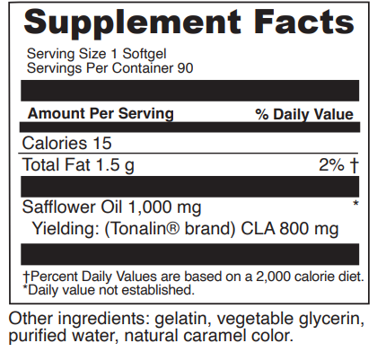 tonalin cla davinci labs supplement facts