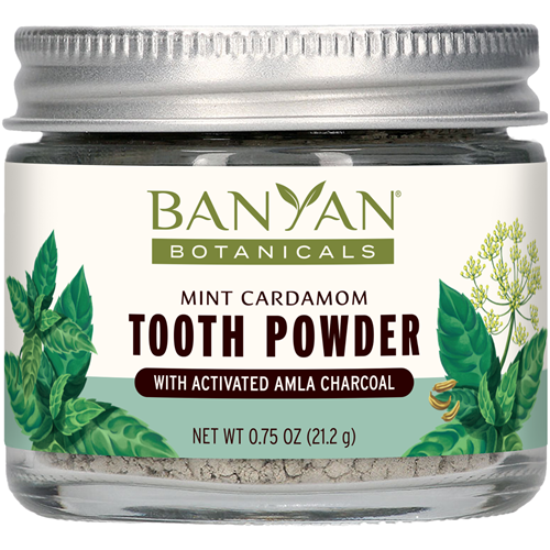 tooth powder mint cardamom banyan botanicals