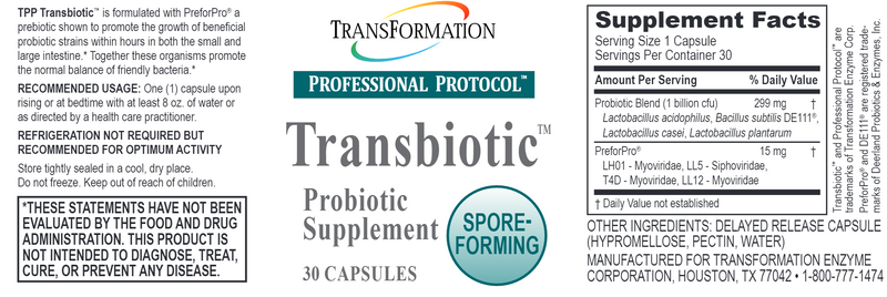 Transbiotic (Transformation Enzyme) Label