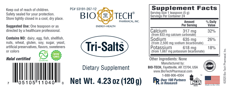 Tri-Salts Powder label | Bio-Tech Pharmacal