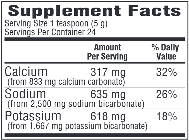 Tri-Salts Powder supplement facts | Bio-Tech Pharmacal