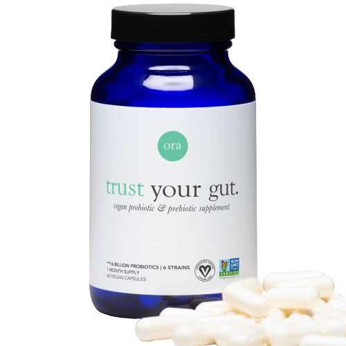 Trust Your Gut: Organic Probiotic & Prebiotic Capsules (Ora Organic)