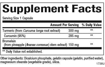 turmeric & bromelain natural factors supplement facts