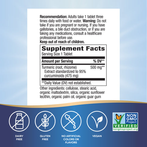 turmeric extract nature's way supplement facts