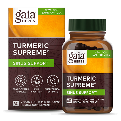 Turmeric Supreme Sinus Support Gaia Herbs front