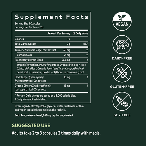 Turmeric Supreme Sinus Support Gaia Herbs supplement facts